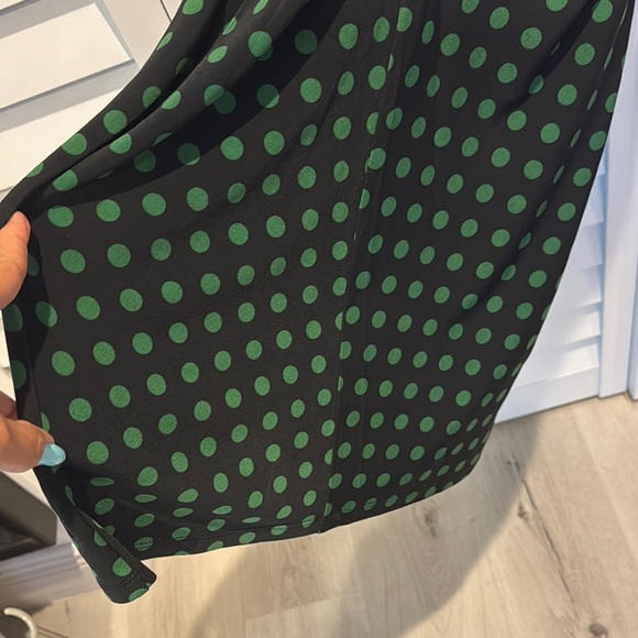 MICHAEL Michael Kors Polka Dots stretch Matte Jersey Midi Long Sleeve Dress - Picture 7 of 13